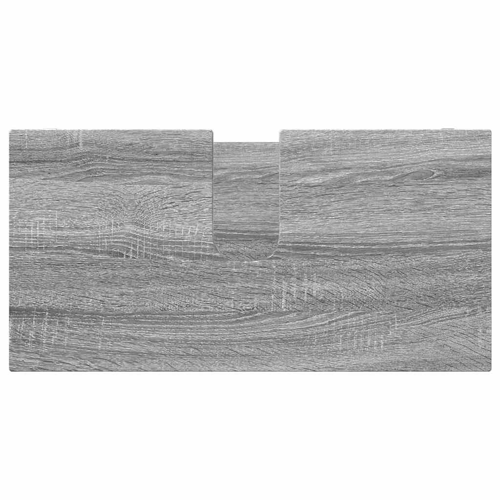 Set di mobili per il bagno con cassetto 4 pcs Grigio Sonoma 3403846