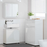 Set di mobili per il bagno con cassetto 3 pcs Bianco Lucido 3403854