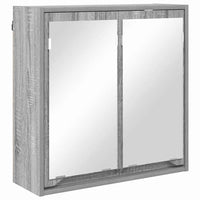 Set di mobili per il bagno con cassetto 3 pcs Grigio Sonoma