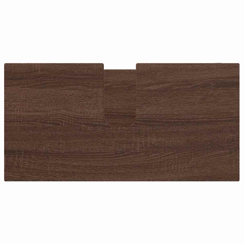 Set di mobili per il bagno con cassetto 3 pcs Rovere Marrone 3403857