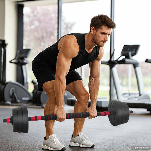 Set di Manubri 2-in-1 Nero e Rosso 121 x 19,5 x 19,5 cm 3403860