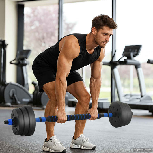 Set di Manubri 4-in-1 Nero e Blu 121 x 19,5 x 19,5 cm 3403863