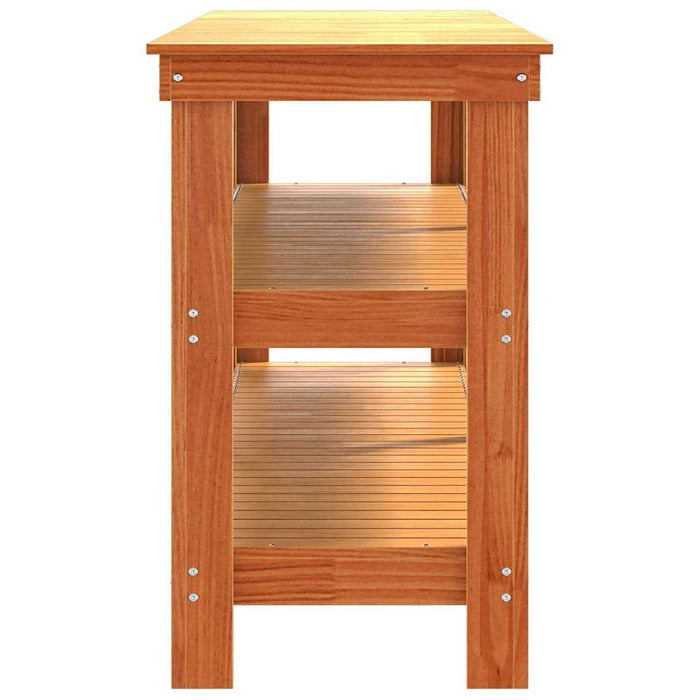 Banco da lavoro Marrone cerato 181.5 x 50 x 80 cm Pino massello 858259