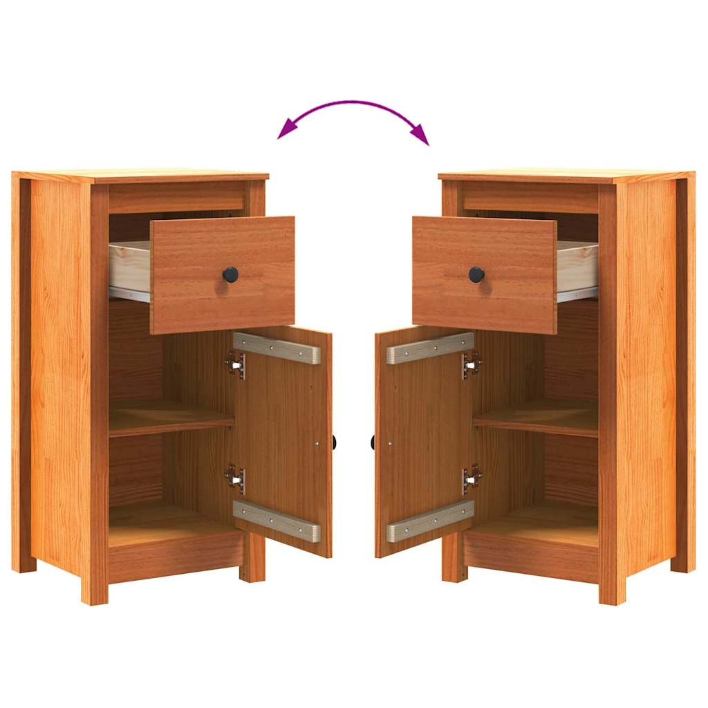 Credenza Marrone cerato 39 x 34,5 x 80 cm Pino massello 864036