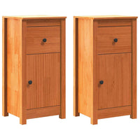 Credenza 2 pcs Marrone cerato 39 x 34,5 x 80 cm Pino massello 864037