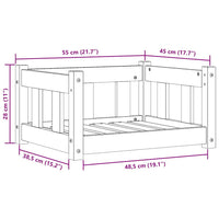 Letto per Cani Marrone cerato 55 x 45 x 28 cm Pino massello 867652