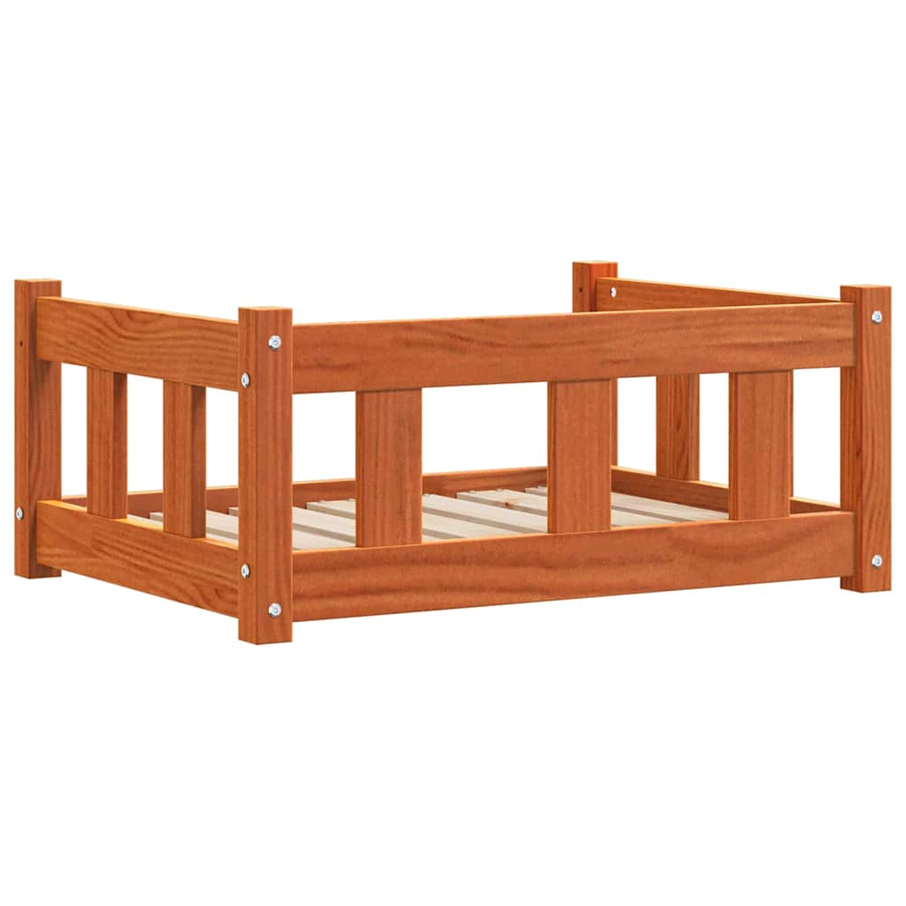 Letto per Cani Marrone cerato 65,5 x 50,5 x 28 cm Pino massello 869883