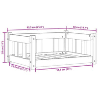 Letto per Cani Marrone cerato 65,5 x 50,5 x 28 cm Pino massello 869883