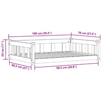 Letto per Cani Marrone cerato 55 x 45 x 28 cm Pino massello 869886