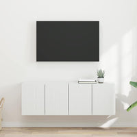 Mobile TV da parete 2 pcs Bianco 59,5 x 31 x 40 cm 892330
