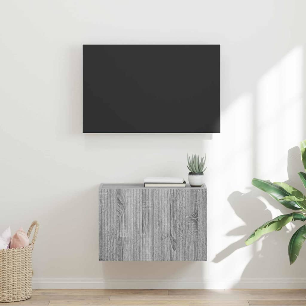 Mobile TV da parete Grigio Sonoma 59,5 x 31 x 40 cm 892341