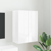 Mobile TV da parete Bianco Lucido 59,5 x 31 x 80 cm 892363