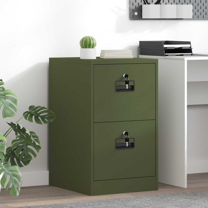 Armadio per File con cassetto Verde oliva 44 x 50 x 106.5 cm 891596