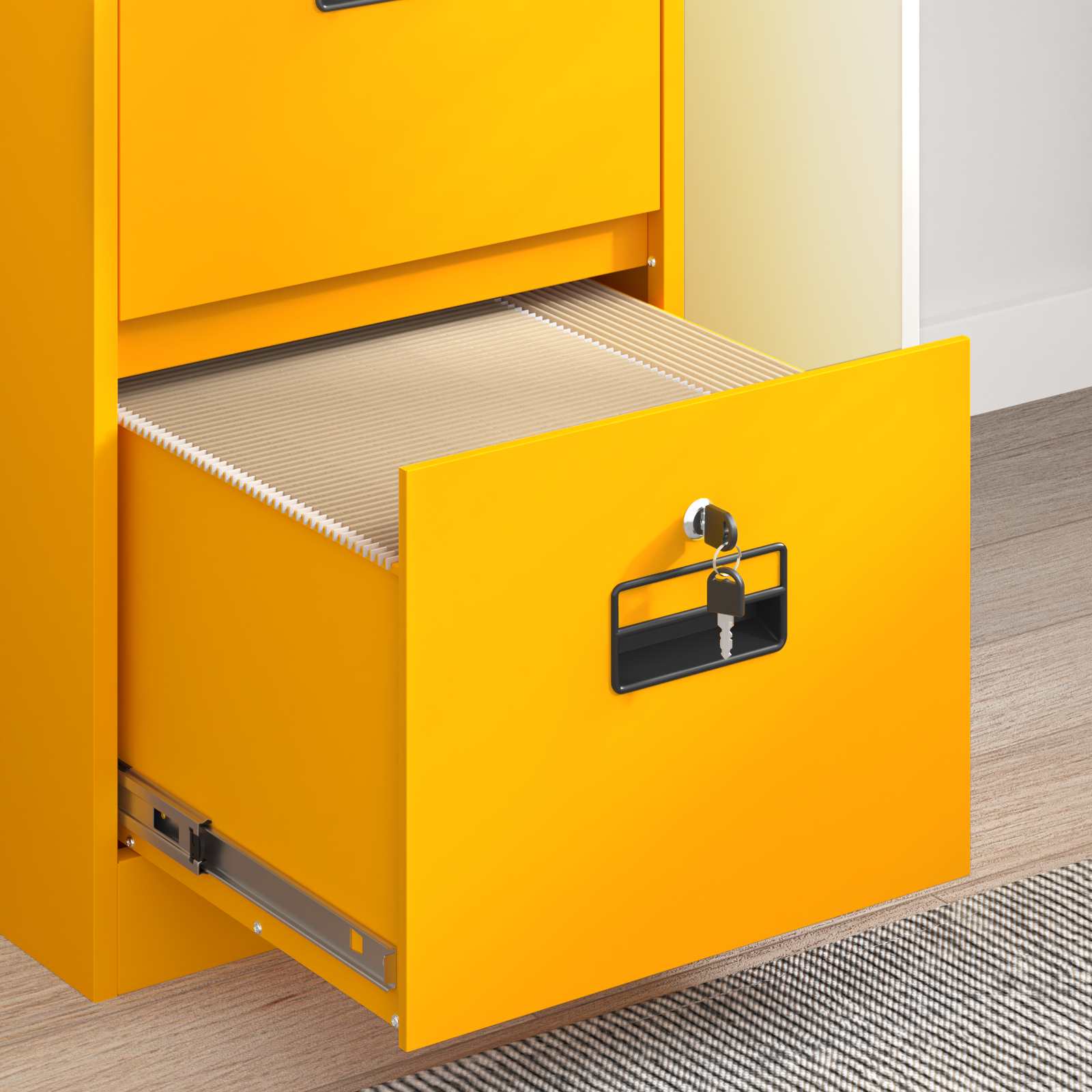 Armadio per File con cassetto Giallo senape 44 x 50 x 106.5 cm 891601