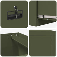 Armadio per File con cassetto Verde oliva 44 x 50 x 106.5 cm 891602