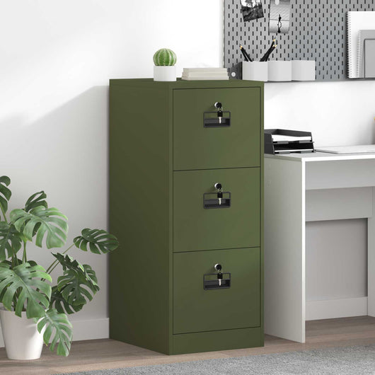 Armadio per File con cassetto Verde oliva 44 x 50 x 106.5 cm 891602