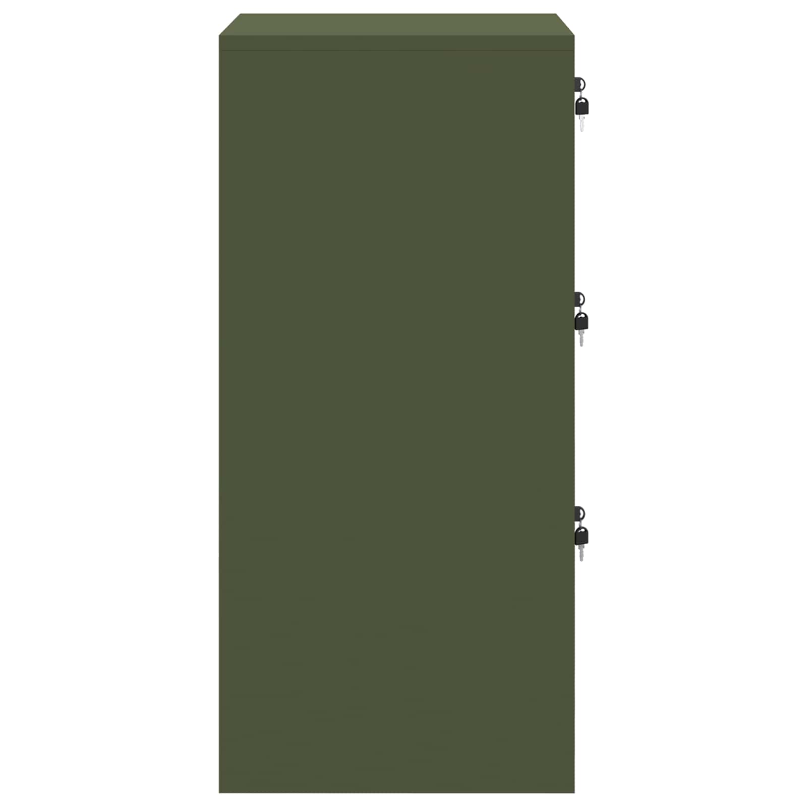 Armadio per File con cassetto Verde oliva 44 x 50 x 106.5 cm 891602