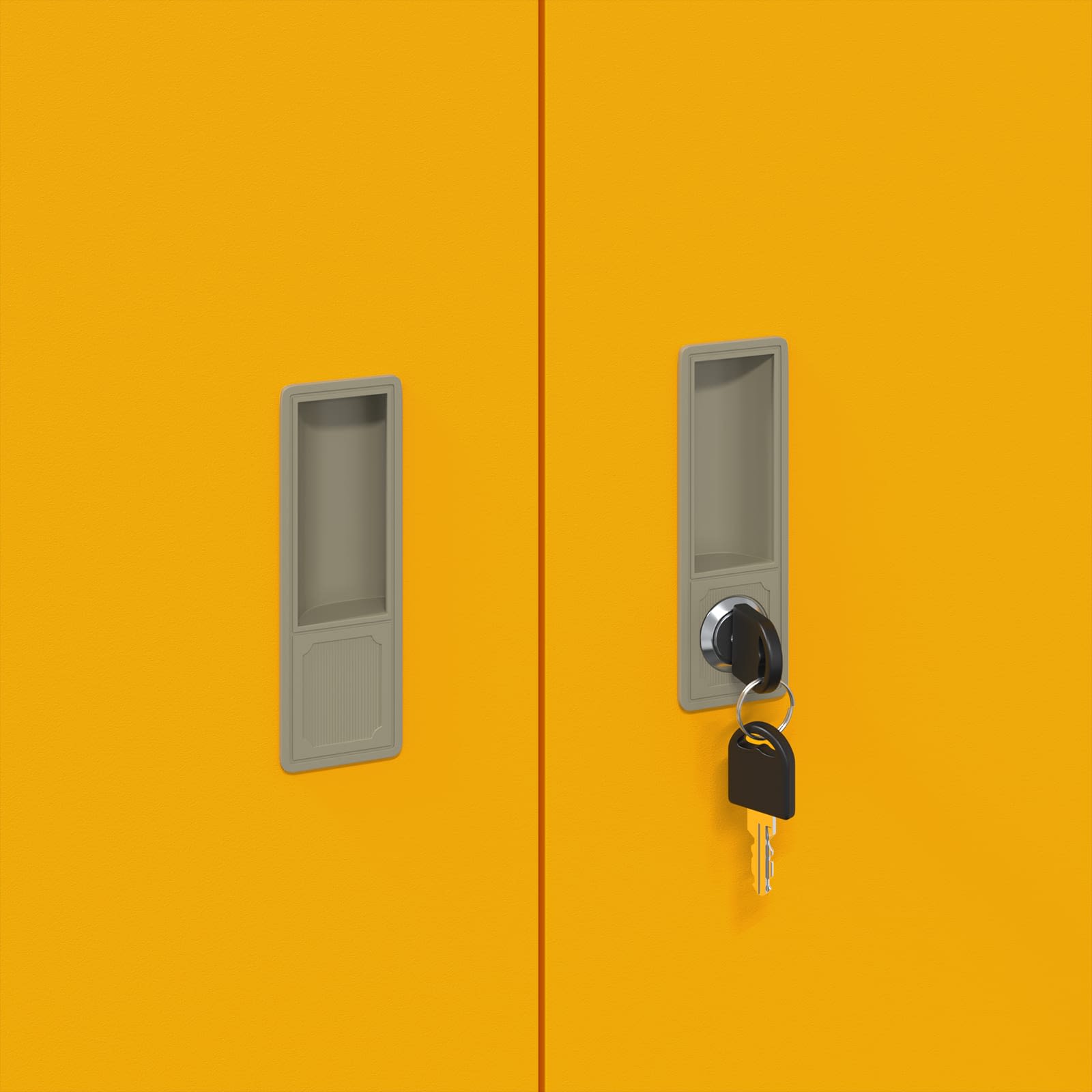 Armadio Giallo senape 90 x 40 x 70 cm Acciaio laminato a freddo 891637