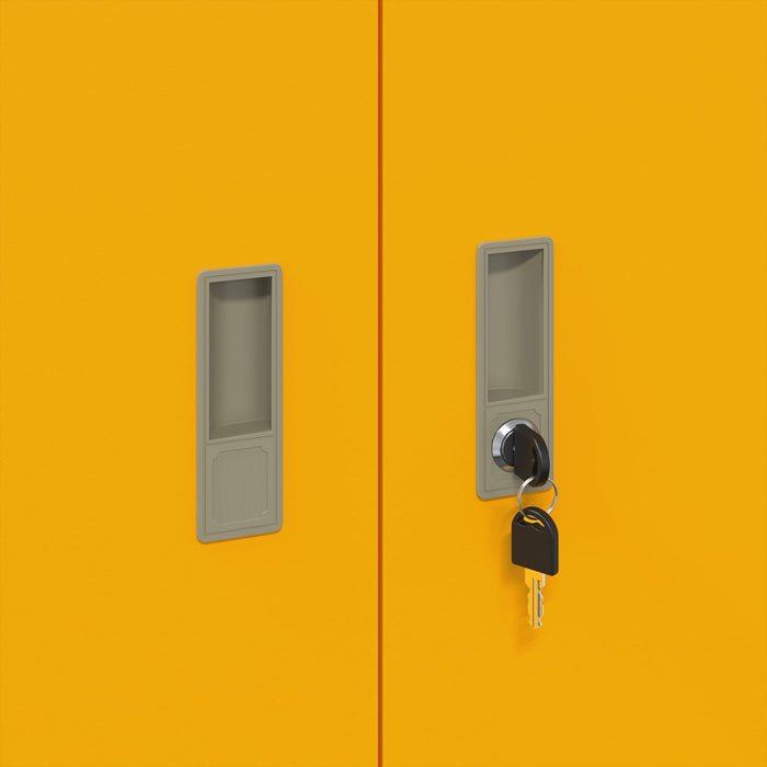 Armadio Giallo senape 90 x 40 x 70 cm Acciaio laminato a freddo 891637