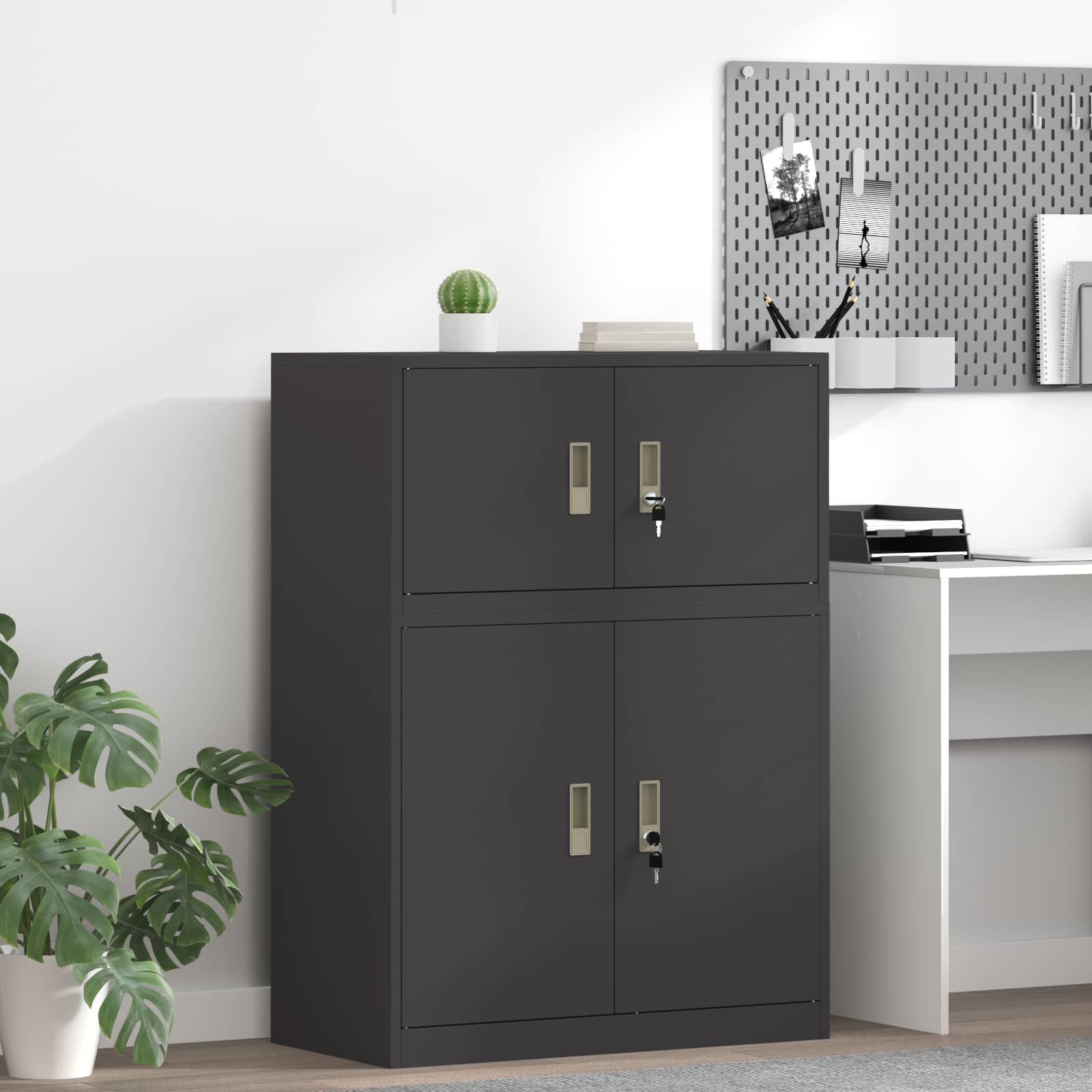 Armadio Nero 80 x 40 x 40 cm Acciaio laminato a freddo 891670