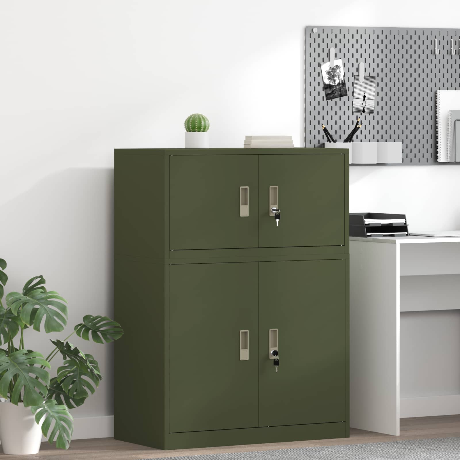 Armadio Verde oliva 80 x 40 x 40 cm Acciaio laminato a freddo 891674
