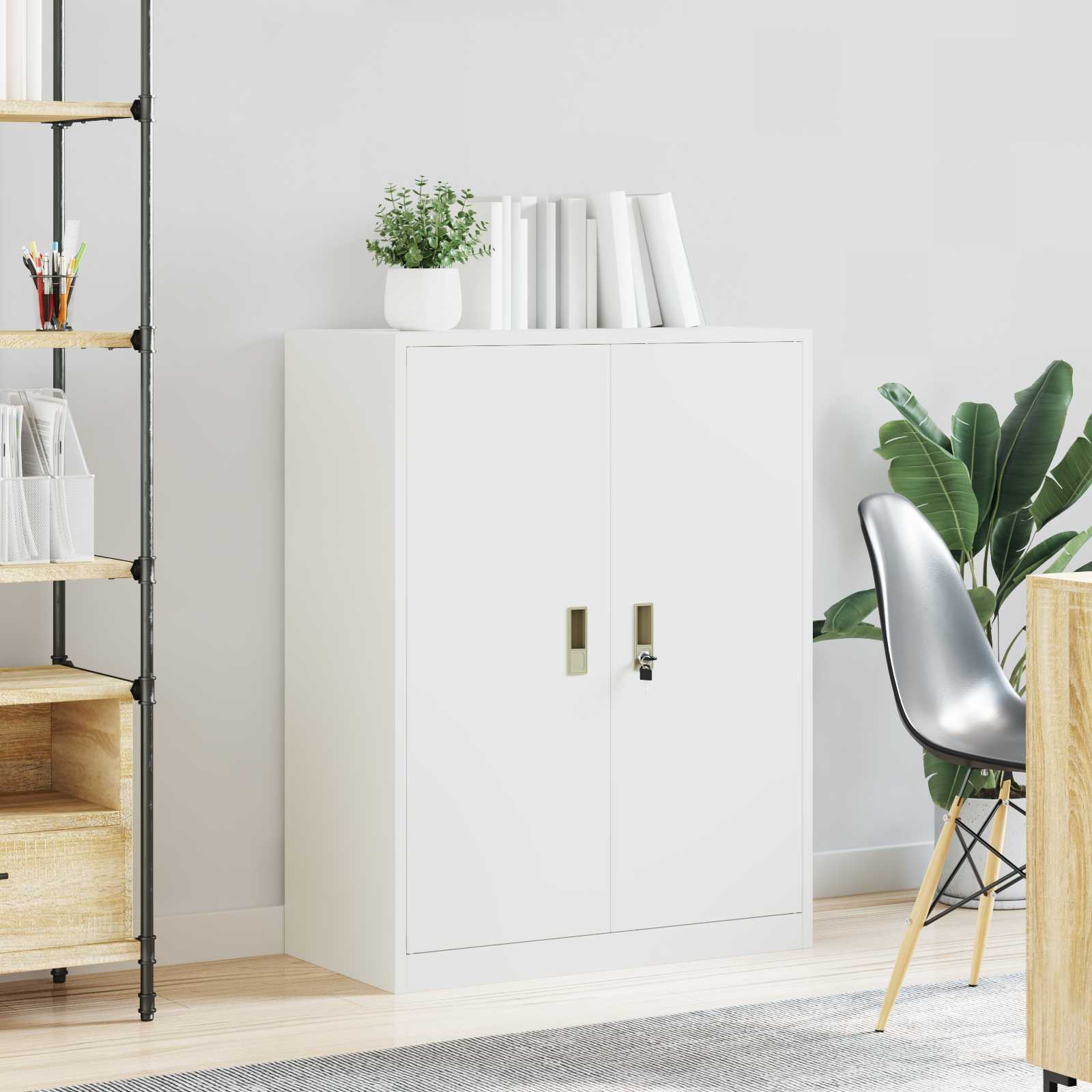 Armadio Bianco 80 x 40 x 105 cm Acciaio laminato a freddo 891693