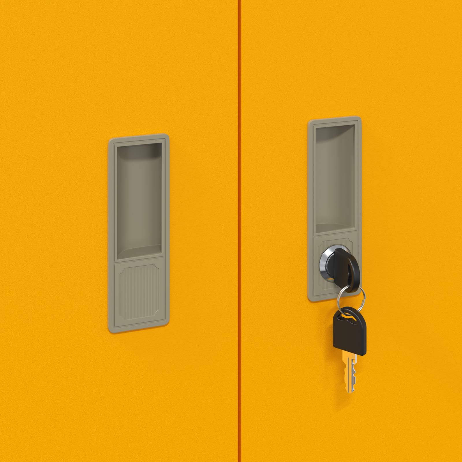 Armadio Giallo senape 60 x 40 x 70 cm Acciaio laminato a freddo 891721