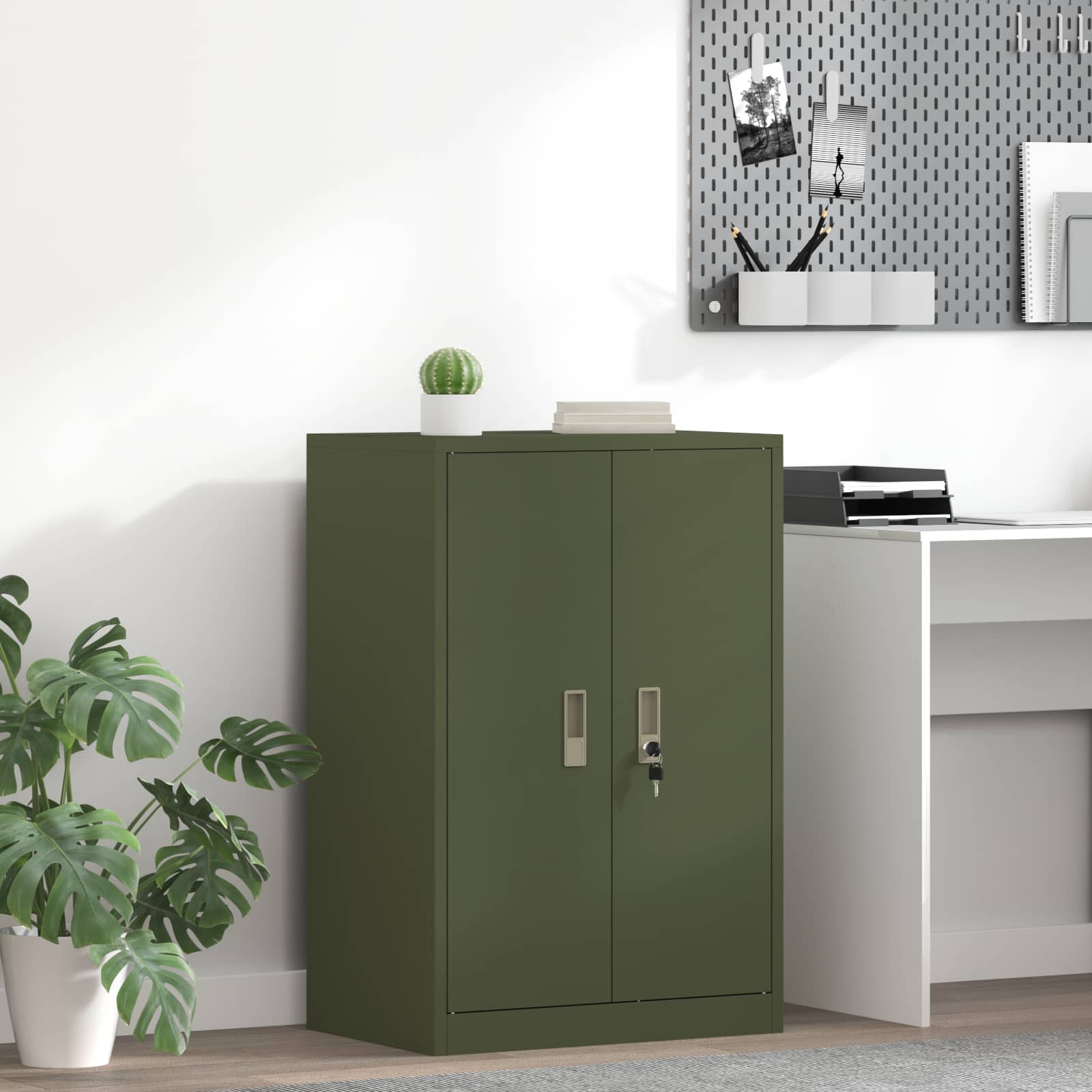 Armadio Verde oliva 60 x 40 x 90 cm Acciaio laminato a freddo 891728