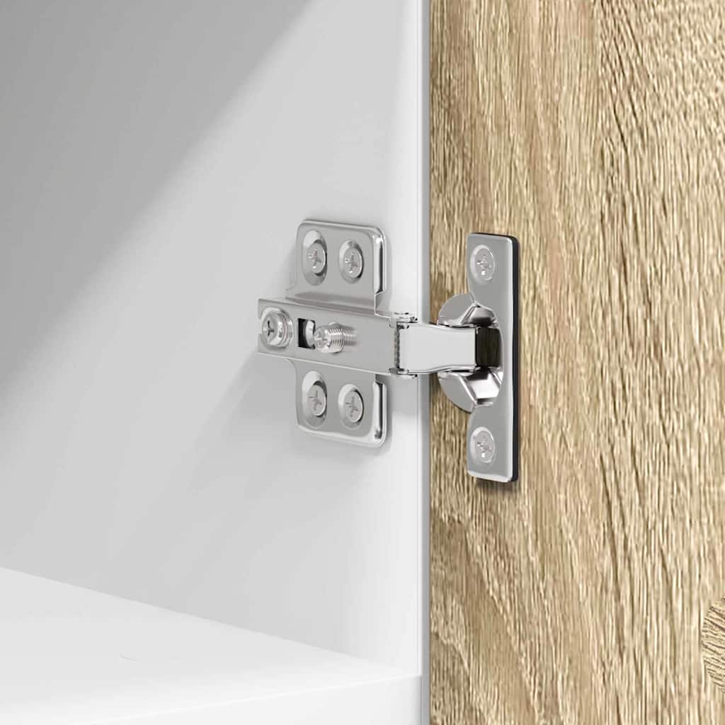 Armadio pensile con porta Riga 2 pcs Quercia Sonoma e Bianca 884119