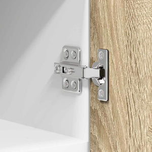 Armadio pensile con porta Riga 2 pcs Quercia Sonoma e Bianca 884119