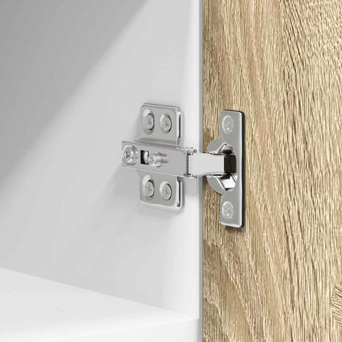 Armadio pensile con porta Riga 2 pcs Quercia Sonoma e Bianca 884119