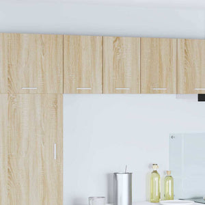 Armadio pensile con porta Riga 2 pcs Quercia Sonoma e Bianca 884119