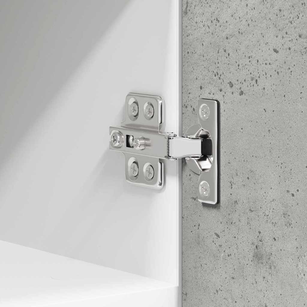 Armadio pensile con porta Riga 2 pcs Grigio Cemento e Bianco 884121