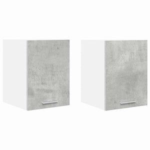 Armadio pensile con porta Riga 2 pcs Grigio Cemento e Bianco 884121