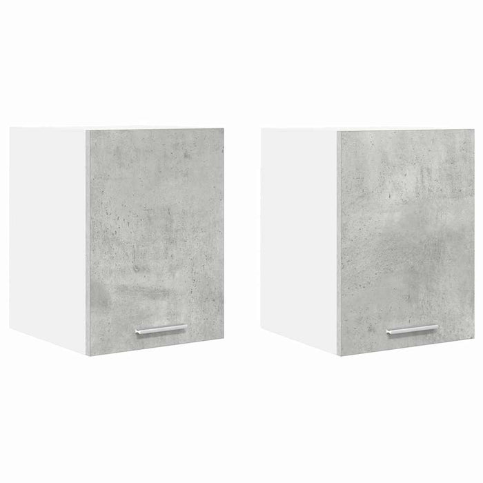 Armadio pensile con porta Riga 2 pcs Grigio Cemento e Bianco 884121