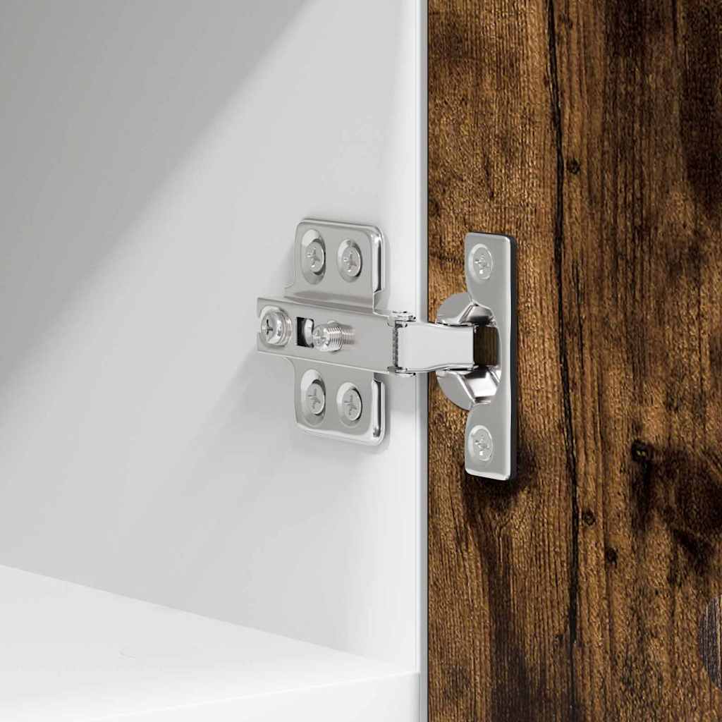 Armadio pensile Riga Rovere Affumicato e Bianco 30 x 31 x 40 cm 884122