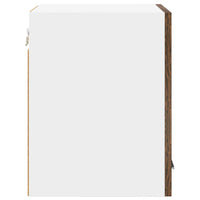 Armadio pensile con porta Riga 2 pcs Rovere Affumicato e Bianco 884123