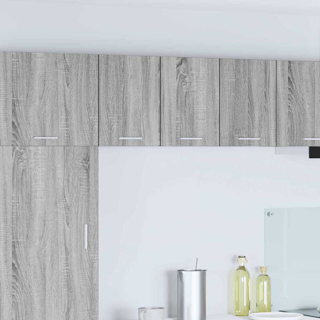 Armadio pensile Riga Grigio Sonoma e Bianco 30 x 31 x 40 cm 884124