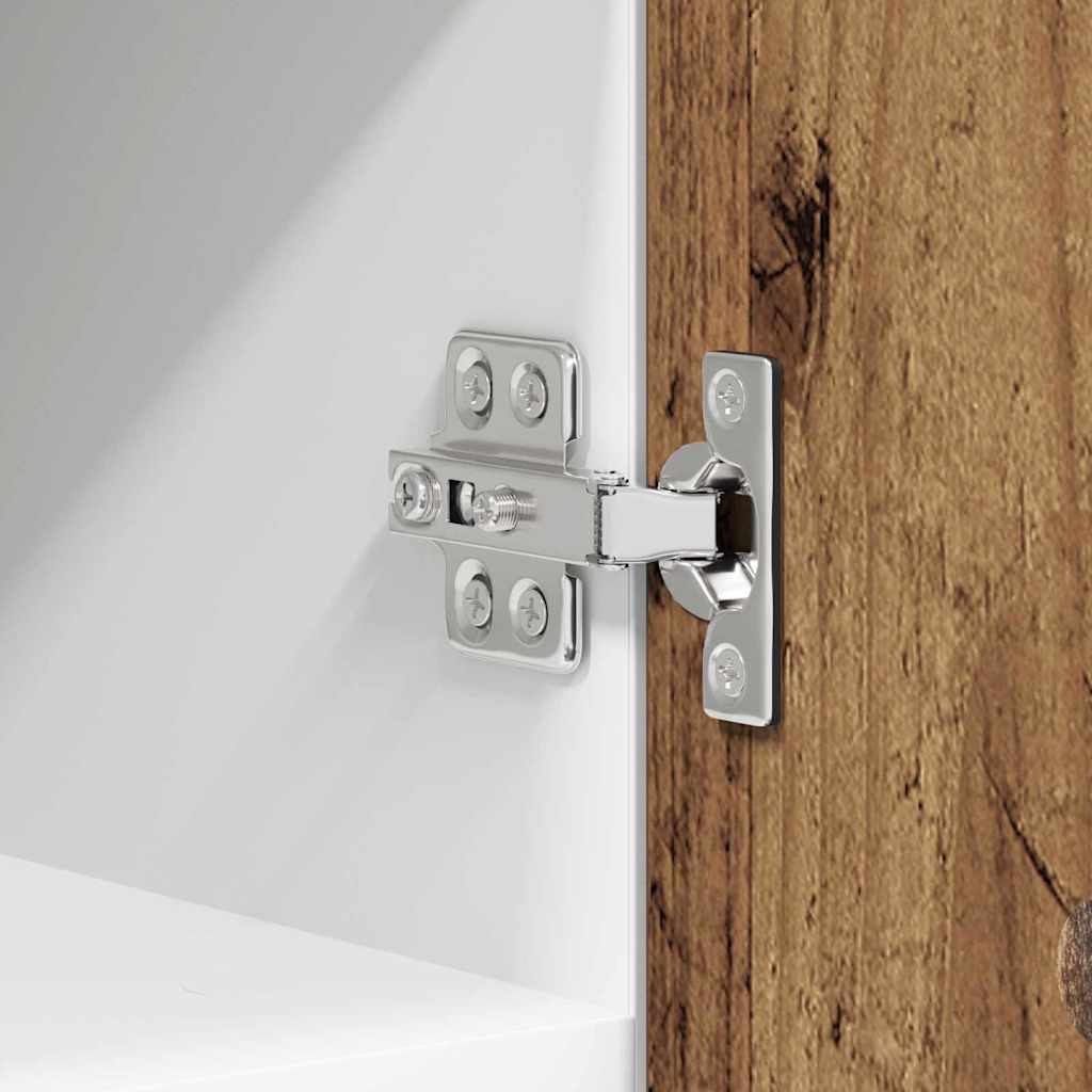 Armadio pensile Riga Rovere Affumicato e Bianco 30 x 31 x 40 cm 884126