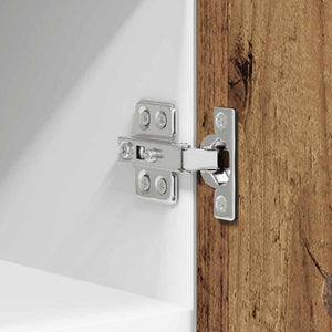 Armadio pensile con porta Riga 2 pcs Rovere Affumicato e Bianco 884127