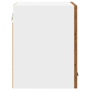 Armadio pensile con porta Riga 2 pcs Rovere Affumicato e Bianco 884127