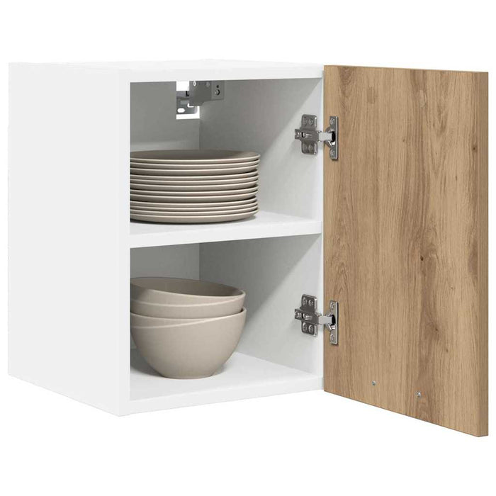 Armadio pensile Riga Rovere Artigiano e Bianco 30 x 31 x 40 cm 884128