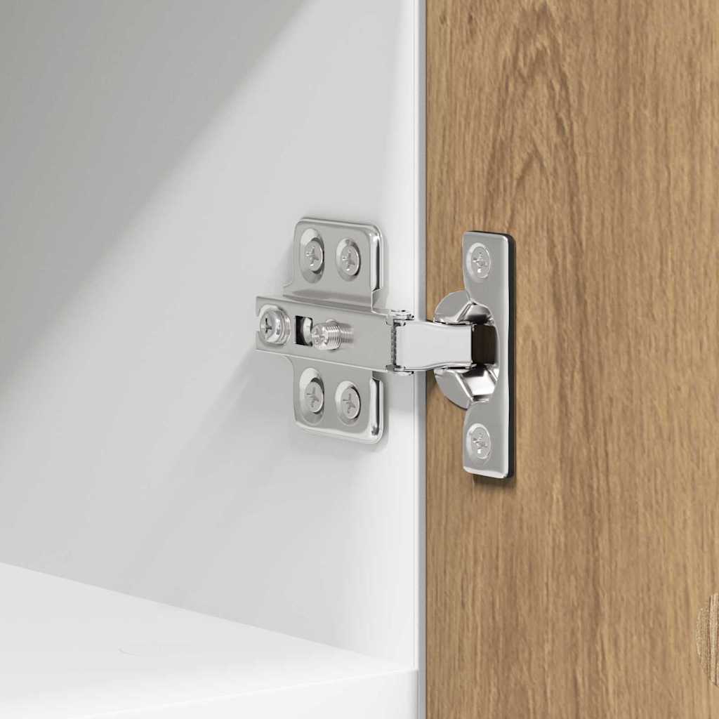 Armadio pensile con porta Riga 2 pcs Rovere Artigiano e Bianco 884129