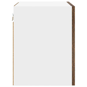 Armadio pensile con porta Riga 2 pcs Rovere Affumicato e Bianco 884139