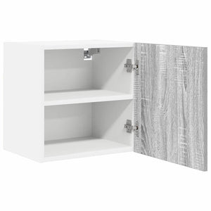 Armadio pensile con porta Riga 2 pcs Grigio Sonoma e Bianco 884141