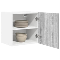 Armadio pensile con porta Riga 2 pcs Grigio Sonoma e Bianco 884141