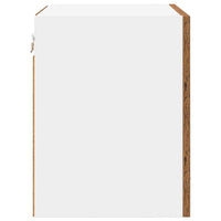 Armadio pensile con porta Riga 2 pcs Rovere Affumicato e Bianco 884143