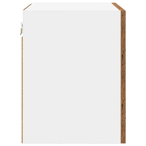 Armadio pensile con porta Riga 2 pcs Rovere Affumicato e Bianco 884143