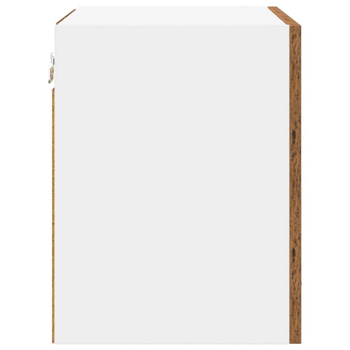 Armadio pensile con porta Riga 2 pcs Rovere Affumicato e Bianco 884143