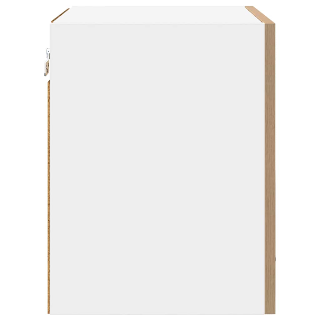 Armadio pensile Riga Rovere Artigiano e Bianco 40 x 31 x 40 cm 884144